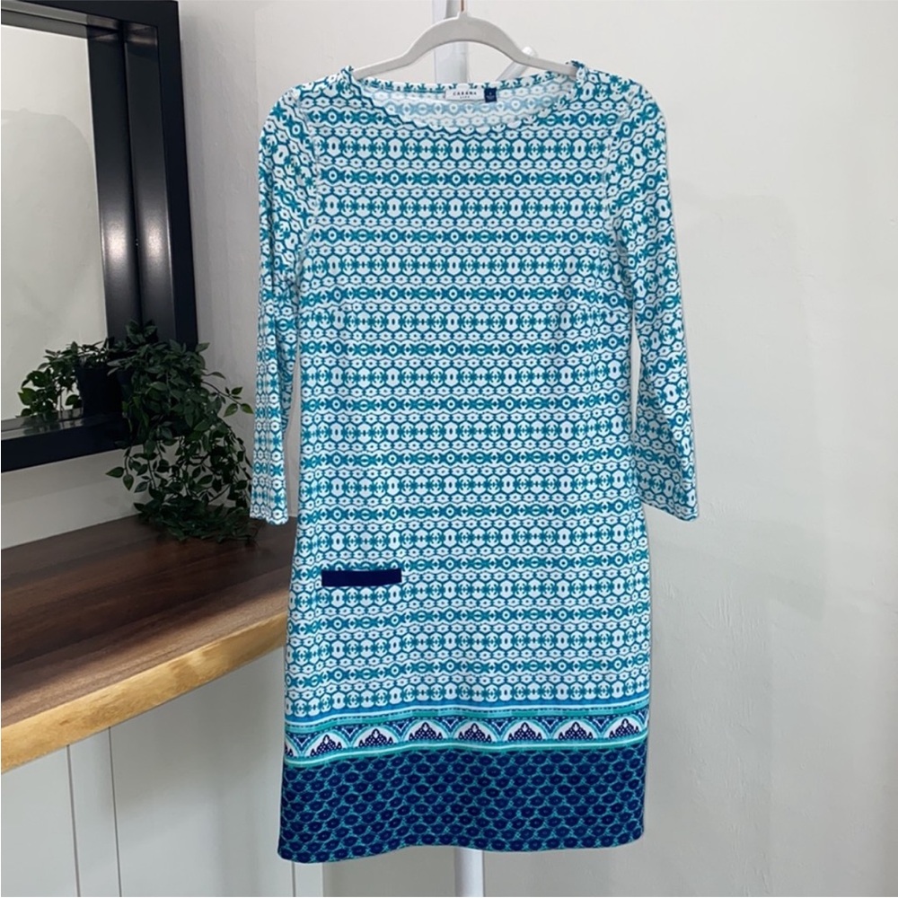 CABANA LIFE ARUBA BLUES SHIFT DRESS NWOT